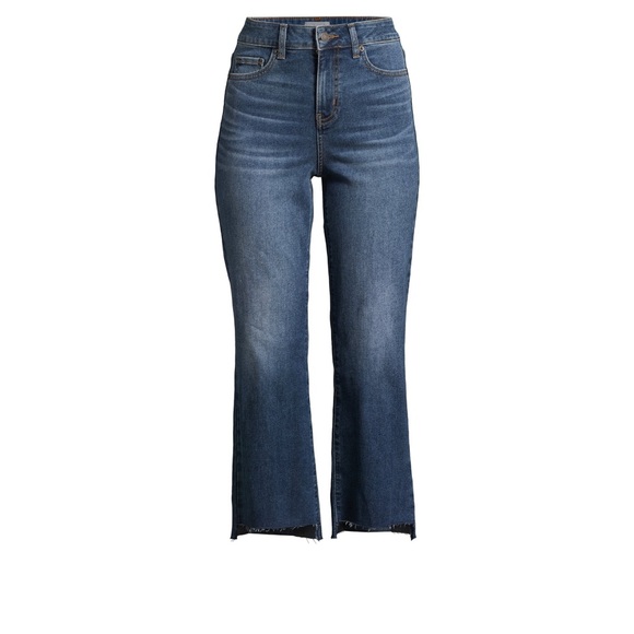 Time and Tru Women's High Rise Step Hem Kick Flare Jeans Size 12 - Picture 4 of 10